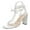 White, variant on Women's High Heels Strappy Lace Up Open Toe Block Chunky Heel Sandals Summer Holiday Party Wedding Dress Pumps Shoes Orange Mothers Day Gifts