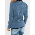 thumbnail image 3 of Chandails en Molleton à Manches Longues pour Femmes Col Quart 1/4 Zip Pull Décontracté Uni avec Poches (S-2TG), 3 of 6