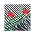 thumbnail image 5 of Sunny Fashion Girls Dress Black White Striped Apple Embroidery Gingham Holiday Casual 4-5 Years, 5 of 7