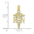 thumbnail image 5 of Auriga Fine Jewelry 10K Yellow Gold Rn & Caduceus Pendant for Women (L-22.5 mm,W-10.5 mm), 5 of 6