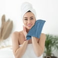 thumbnail image 3 of REGALWOVEN Striped 12 Pack Washcloths Pure Cotton Face Towels Comfort Towels Blue, 3 of 7