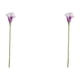 thumbnail image 4 of Wosthever Ramo de flores artificiales de bajo mantenimiento y ramo de boda de flores artificiales para interiores o exteriores blanco morado 37cm * 7cm 2Conjunto, 4 of 6
