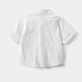 thumbnail image 4 of XAOFW Boys Back To School Shirts Short Sleeve Lapel Collar Button Down Graphic Shirts Kids Lightweight First Day Of School Shirts Comfortable Tops 18-24 Months, 4 of 4