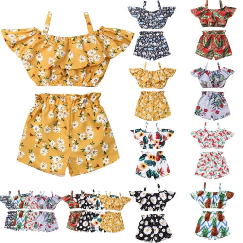 kids crop top set