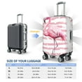 thumbnail image 6 of Easygdp Flamingo Print Elastic and Washable Suitcase Protective Cover with Hidden Zipper Fits 18-32 inch Luggage -Medium, 6 of 9