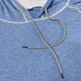 thumbnail image 6 of GrmtClth Men's Short Sleeve Hoodie 2026 Workout Gym Sweatshirt Muscle Slim Fit Color-Block Athletic Hoodies Pullover Hooded T-Shirts Light Blue M, 6 of 8