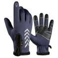 thumbnail image 5 of Winter Gloves for Women Men, Fleece-Lined Touchscreen Solid Color Waterproof Thermal Fuall Finger Gloves, Non-Slip Thermal Warm Motorcycle Ski Snow Gloves, Non-Slip Silicone, 1Pair(Grey,9.4x3.9"), 5 of 7