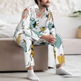 thumbnail image 7 of Vsdgher Colorful Insects Mens Pajama Set, Soft Warm Long Sleeve Sleepwear, Cozy Button-Down Pjs for Men-, 7 of 7