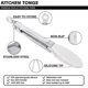 thumbnail image 3 of Mini Serving Tongs. Silicone Kitchen Tongs. 17.8 Cm. Black. 3 Pieces, 3 of 4