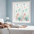 thumbnail image 3 of Coastal Turtle Window Privacy Film, Teal Green Ocean Coral Starfish Jellyfish Static Cling UV Sun Blocking Heat Control Window Tint, Non-Adhesive One Way Windows Privacy Cover 19.6''x39.3'', 3 of 7