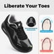thumbnail image 4 of Fitville zapatos Extra anchos para caminar para hombre, calzado deportivo acolchado ancho para pies hinchados, pies planos, ajuste de arco, alivia el dolor de talón, negro, 4 of 5