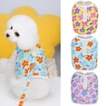 thumbnail image 2 of Breathable Pet Vest - Flexible, Anti-bite - Button Closure, Cotton Flower Print - Dog Leash Dress Up, 2 of 8
