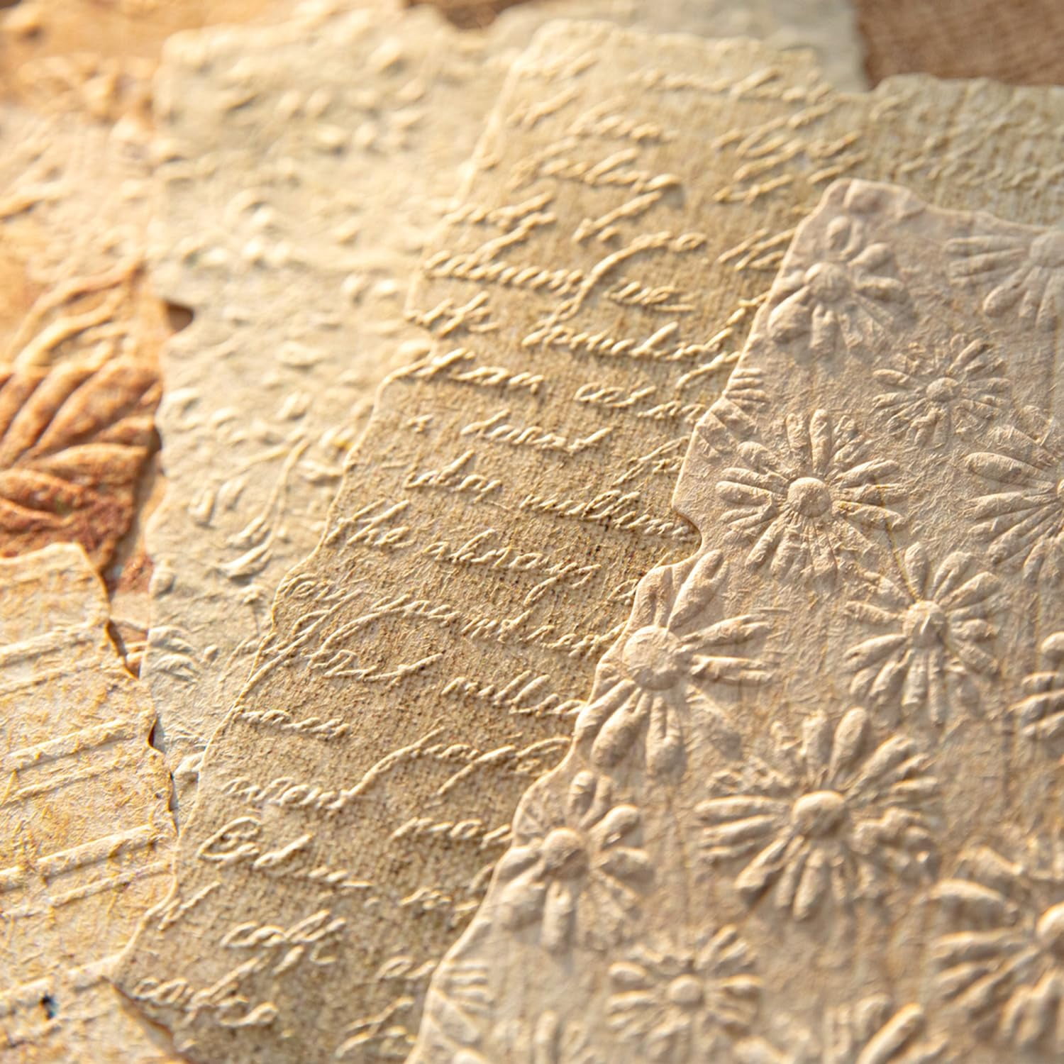 12 Pack Scrapbook Paper, 408 Sheets Vintage Floral 3D Embossed Textured Printed Craft Paper for Scrapbooking, Junk Journal Supplies