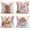 Colored Bunny, variant on Pink Flamingo with Hat 4Pack Farmhouse Pillow Covers 18x18 Inch Cotton Linen Christmas Santa Decorative Pillow Cover Coastal Beach Greetings Pillow Case Outdoor Decor (P-C)