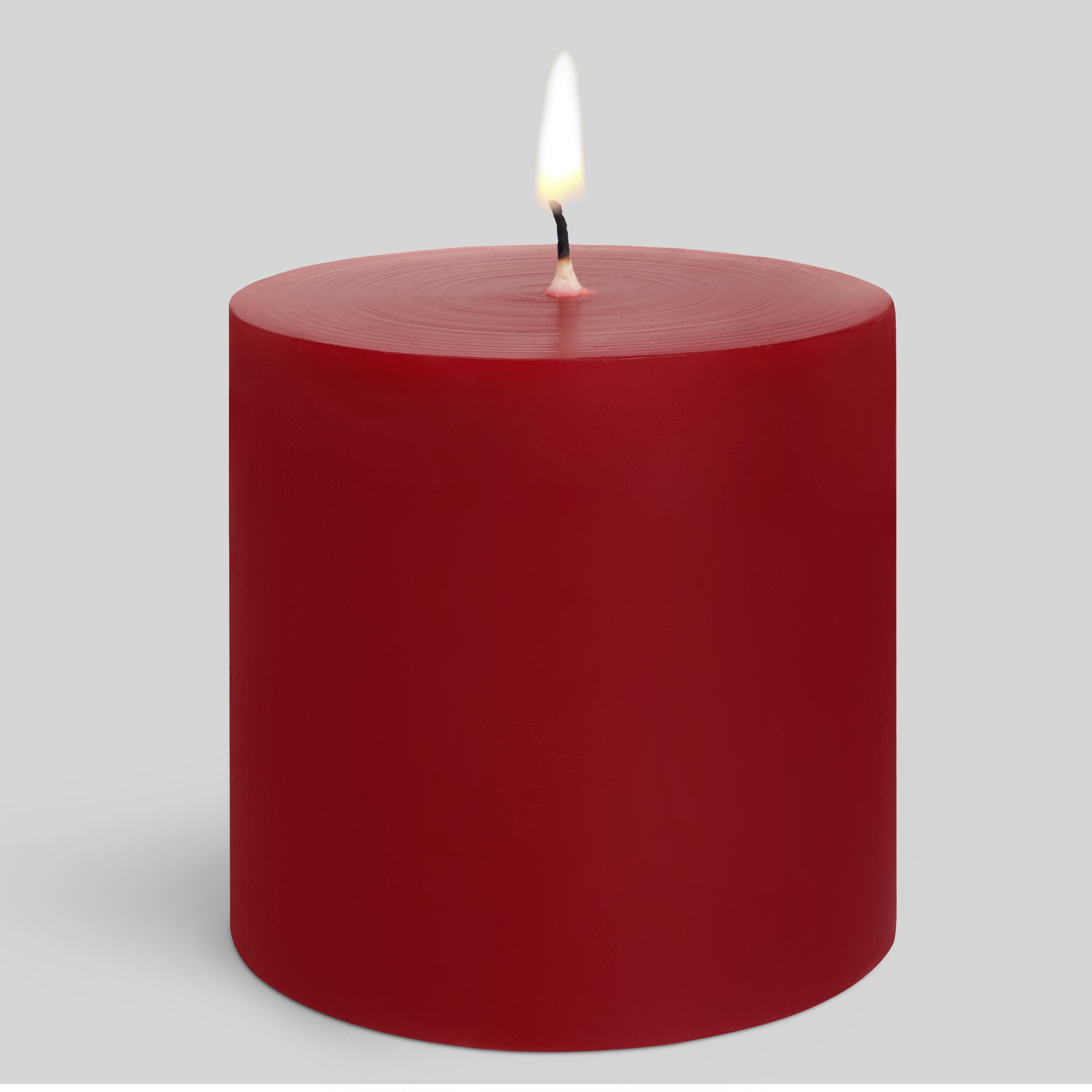 Mainstays Unscented Decorative Pillar Candle, Red, 3" x 3"