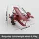 thumbnail image 2 of Moyic Miniatura única de los pisos dobles de la decoración del aeroplano del metal para las barras modelo del hierro de la oficina o de la Decoración del hogar vino rojo, 2 of 6