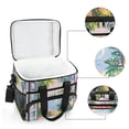 thumbnail image 6 of FORMRS Insulated Cooler Bag 24 Cans Capacity Soft Leakproof Lunch Box with Side Pockets, Floral Seaside, 6 of 7