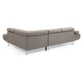 thumbnail image 4 of Riveredge 109 in. W 2-piece Polyester Twill L Shape Sectional Sofa in Gray-Color:Gray,Material:Polyester, 4 of 5