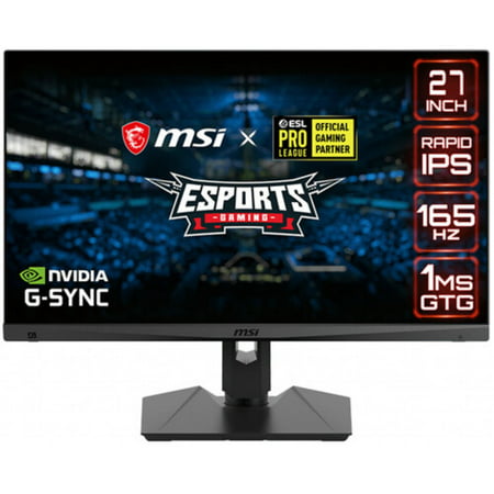 MSI Optix eSports 27" 16:9 G-Sync 165 Hz HDR IPS LED Gaming Monitor, Black