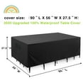 thumbnail image 2 of Upgraded Patio Furniture Covers, 100% Waterproof Rectangular Patio Table Cover, 90" L x 56" W x 27.5" H 600D Tear-Resistant Sofa, Table and Chair Outdoor Furniture Set Covers, 2 of 7