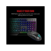 MSI Vigor GK30 Gaming Keyboard & GM11 Gaming Mouse Combo - Mechanical Membrane Switches, 6-Zone RGB, Water Repellent & Splash-Proof, 5000 DPI - Black