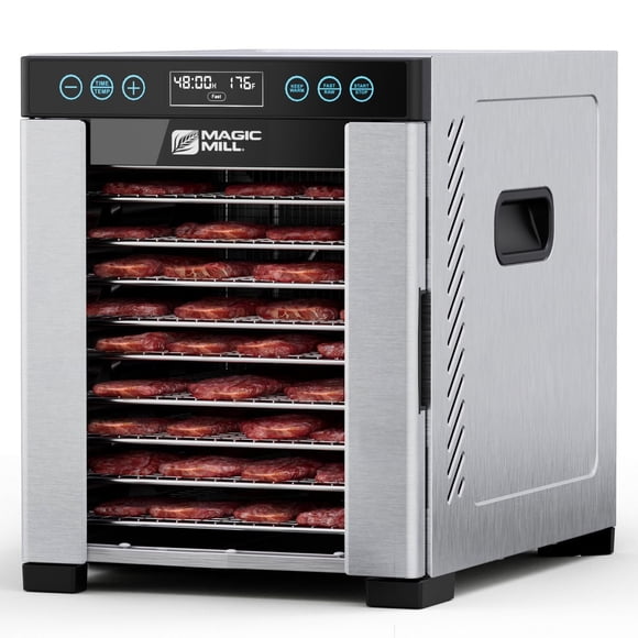 Deshidratador de Alimentos Magic Mill MFD-1098 con 10 Bandejas de Acero Inoxidable