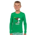 thumbnail image 4 of Peanuts Snoopy Christmas Holiday Warm Wishes Tight Fit 2PC Matching Family Pajama Set For Adults Kids Toddlers, 4 of 6