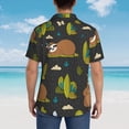 thumbnail image 4 of Disketp Hawaiian Shirts For Men,Funny Sloths In The Forest Print Mens Casual Short Sleeve Button Down Shirts Beach Shirt, 4 of 7