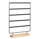 thumbnail image 4 of Expositor de pendientes de 5 niveles con base de madera, adorno y organizador de joyas Negro, 4 of 9