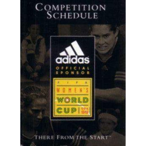 1999 Fifa Women’s World Cup Soccer Adidas pocket Schedule