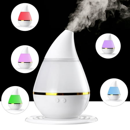 Mist aroma Humidifier, 250 ml Ultrasonic Humidifiers Air Purifier Atomizer Essential Oil Diffuser Whisper-Quiet, 7 Color LED Lights For Home Bedroom Baby Room