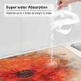 thumbnail image 5 of ZICANCN Dish Drying Mat for Kitchen Countertop, Poppy Flower Drainer Mats with Non-slip Rubber Backed, Super Absorbent Easy Clean Rack Pad,\r\n16x18 Inches, 5 of 9