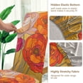 thumbnail image 5 of Yayeee 2 Pack Dining Chair Covers Stretch Parson Chairs Slipcovers Seat Protector, Orange Abstract Floral, 5 of 6