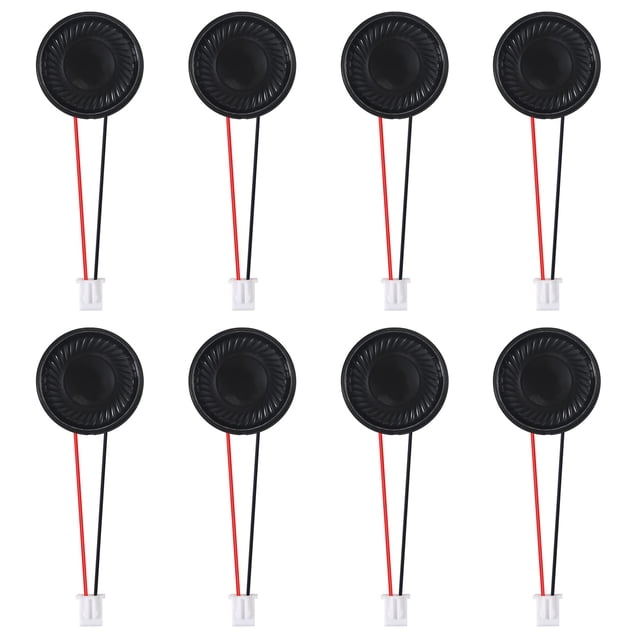 Altavoz Shutao 8 ohmios, 1 W, 28 mm, redondo, negro, 8 unidades