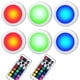 thumbnail image 2 of Lámpara LED RGB inalámbrica recargable 2 piezas, luces LED regulables para ventana, luces de armario USB coloridas con control remoto, luces debajo del gabinete, batería, luces nocturnas autoadhesivas, escaleras de gabinete Rojo Verde, 2 of 5