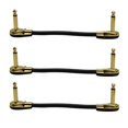 thumbnail image 3 of Cable de Pedal de Efectos de Enchufe Duradero de 0,25 Pulgadas para Piezas de Guitarra 15 Cm / 0,49 Pies - 3 piezas Oro Gloria Cables de pedales de efecto de guitarra, 3 of 3