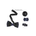 thumbnail image 3 of INSPIRE CHIC Men's Polka Dots Bow Ties Pre-Tied Bowknot for Wedding Business Navy Blue White, 3 of 5