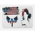 thumbnail image 1 of American Flag Bath Mat, Set with Bald Eagle Symbol and Stripes Stars Statue of Liberty Grunge Retro, Non-Slip Plush Mat Bathroom Kitchen Laundry Room Decor, 29.5 X 17.5 Inches, Navy Maroon, Ambesonne, 1 of 2