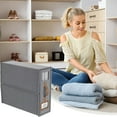 thumbnail image 1 of Xihbxyly Caja de Almacenamiento Plegable para Ropa de Cama, Diseño de Ventana Transparente, Fácil Acceso, Organizador Versátil para Sábanas y Fundas Nórdicas, Color Gris Beige, Tamaño 38 X 33 X 12 Cm, 1 of 6