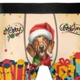 thumbnail image 4 of Merry Christmas Santa Dachshund Scarf Twinkling Lights Xmas Holiday All Over Print Boxer Briefs Underwear for Men Dad Wiener Dog Lover Gifts Idea - 00022, 4 of 6