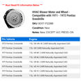 thumbnail image 2 of HVAC Blower Motor and Wheel - Compatible with 1971 - 1972 Pontiac Grandville, 2 of 2