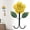 Yellow, variant on FXMLRLK Wall Mounted Flower Shape Key Storage Hangers Iron Hooks for Home Entryway Bathroom Kitchen Decorative Coat and Clothes Hanging Organizers(Single Hook,White)