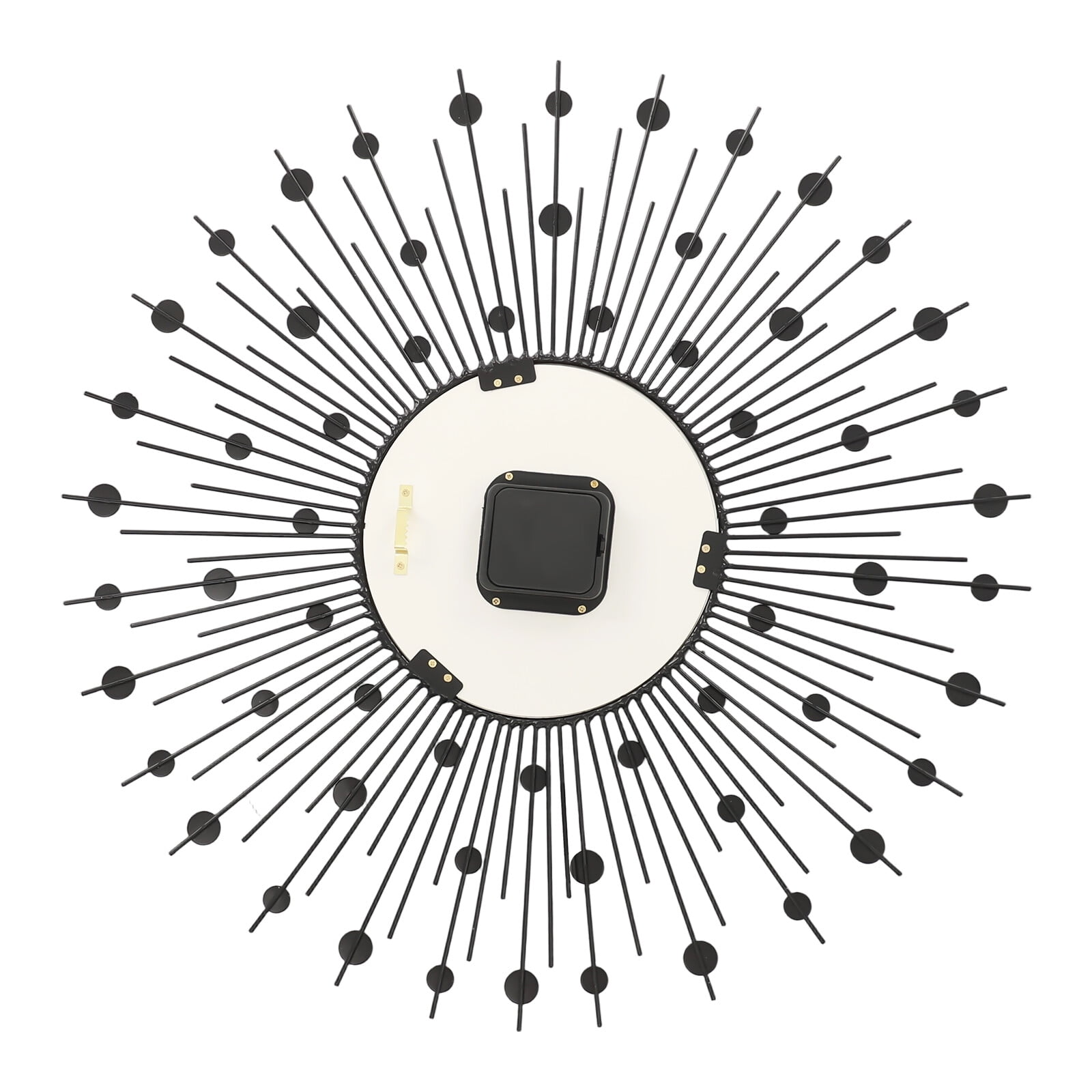 DENEST Modern 60cm Luxury Circular Wall Clock with Elegant Metal Design