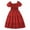 SQR472-Red, variant on Weebloom Flower Girl Dresses Birthday Wedding Summer Square Collar Short Sleeve A Line Dress Formal Party Blue Girls Dresses