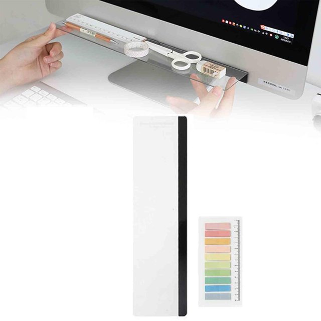 HLONK Computer Sticky Note Holder Office Desk Accessories 1pcs Computer Monitor Memo Board Message Board Supplies for Women Men Sticky Note Holder Home Desktop Decor