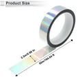thumbnail image 4 of Unique Bargains 1 Roll Universal Air-Release Adhesive Pinstripe Tape Holographic Chrome Silver Tone 0.98"x164.04ft, 4 of 6