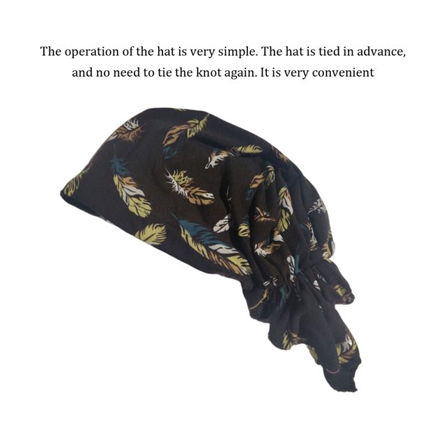 stanreset Fashion Print Flowers Women Inner Hijabs Cap Muslim Ruffle Chemo Hat Type11 NO11
