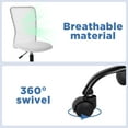 thumbnail image 5 of FDW Ergonomic Home Office Chair, Lumbar Support, Rolling Swivel for Men, Women(White), 5 of 7