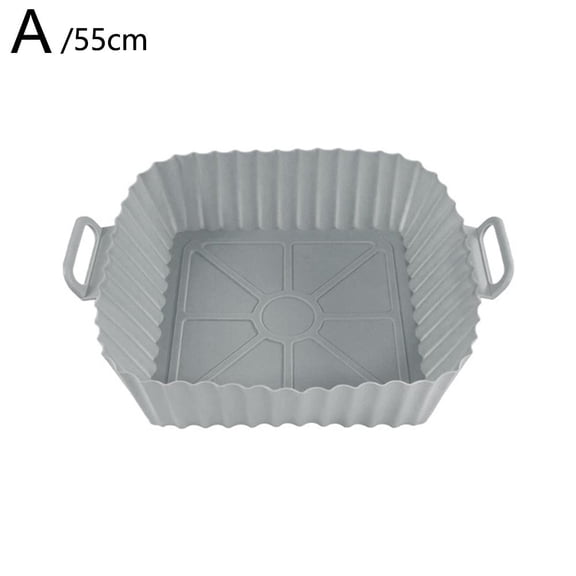 SXCRFKXH Large Fryer Silicone Basket Tray Square/Round Non-Stick Airfryer Mat Mold Accessories Oven Baking Liner