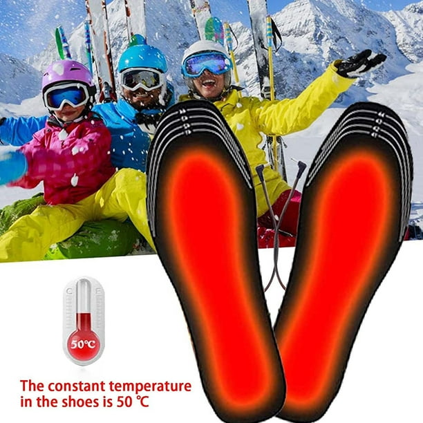 Semelle Chauffante Semelles de Ski Rechargeables USB, Semelles Chauffantes  Électriques pour Hommes et Femmes 